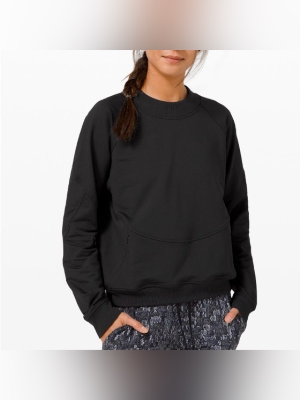 Lululemon City Sweat Crew W3CUNS in Black Size 6